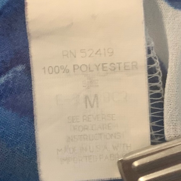 Women’s Blue Floral Swim Cover Up Pants - Picture 4 of 5